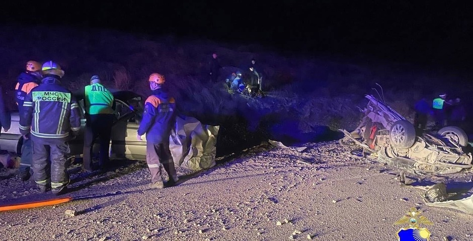 В страшной автоаварии в Тыве погибли шесть человек
