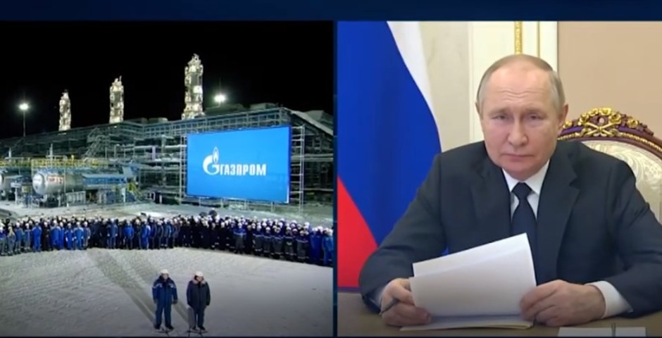 Путин дистанционно запустил крупнейшее в Восточной Сибири месторождение газа