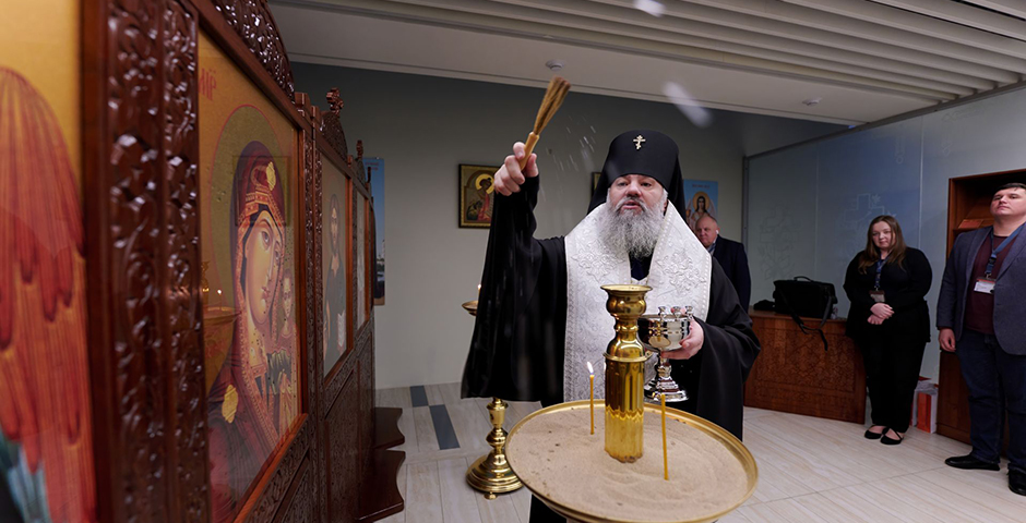 Накануне Рождества в аэровокзале «Южно-Сахалинск» обновили православную часовню