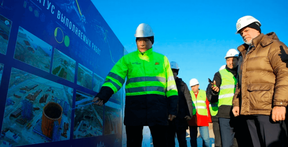 В Якутии установлена первая опора Ленского моста